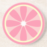 Caboteur rose de tranche de citron dessous de verres