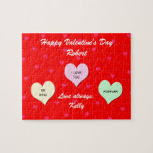 Cadeau fait sur commande de casse-tête de Valentin Puzzles Avec Photo