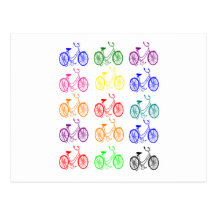 Cadeaux de cycliste, conception de bicyclette du c carte postale