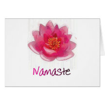 Cadeaux de yoga de "Namaste" de fleur de Lotus Carte