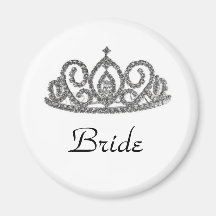 Cadeaux du diadème de la jeune mariée aimants