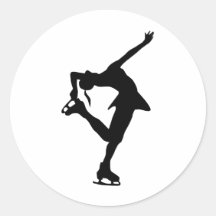 Cadeaux faits sur commande de patineur artistique autocollants