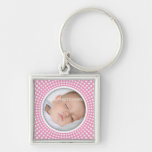 Cadre carré rose de photo - nouveau keychain de bé porte-clef