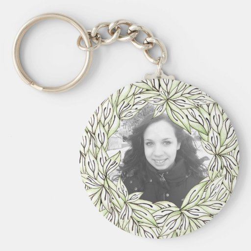 Cadre de feuille porte-clefs