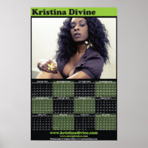 Calendrier de pin-up divin de Kristina Posters