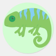 Caméléon Autocollants Ronds