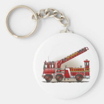 Camion de pompiers de crochet et d'échelle Keychai Porte-clés