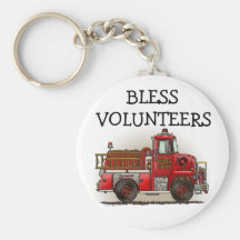Camion de pompiers volontaire Keychain BV Porte-clef