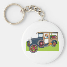 Camion végétarien porte-clés