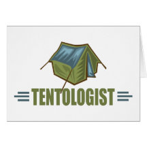 Camping, tente carte de vœux