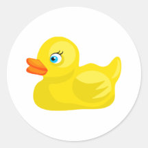 Canard en caoutchouc jaune adhésif