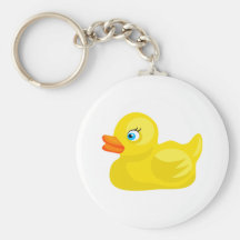 Canard en caoutchouc jaune porte-clef