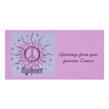 Cancer de Sun de paix Carte Avec Photo