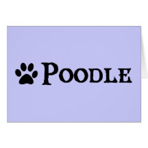 Caniche (style de pirate avec le pawprint) cartes