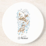 Carpe japonaise orientale fraîche de Koi d'or Dessous De Verres