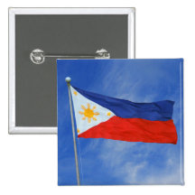 Carré philippin de drapeau badges