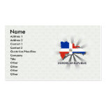 Carte 2,0 de drapeau de la République Dominicaine Modèle De Carte De Visite