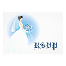 Carte bleue du bouquet RSVP Bristol Personnalisé