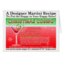 CARTE COSMOPOLITE DE RECETTE DE COCKTAIL DE NOËL