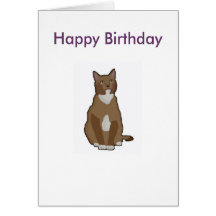 Carte d'anniversaire de chat