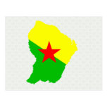 Carte de drapeau de la Guyane française française  Carte Postale