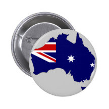 Carte de drapeau de l'Australie Pin's Avec Agrafe