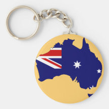 Carte de drapeau de l'Australie Porte-clef