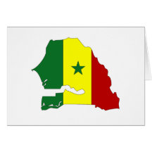 Carte de drapeau du Sénégal