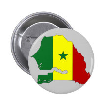 Carte de drapeau du Sénégal Badges Avec Agrafe