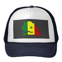 Carte de drapeau du Sénégal Casquette De Camionneur