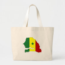 Carte de drapeau du Sénégal Sac