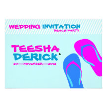 Carte de faire-part de mariage de partie de plage 