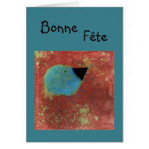 carte de fête de Bonne de fluffus