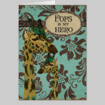 Carte de fête des pères de girafes de Paisley cartes