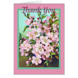 Carte de fleurs d'Apple de Merci