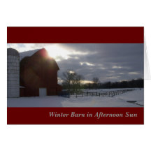 Carte de grange d'hiver