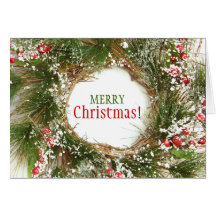 Carte de guirlande de Noël