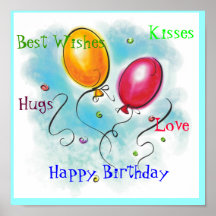 Carte de joyeux anniversaire posters