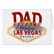 Carte de Las Vegas de fête des pères ou d'annivers