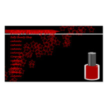 Carte de mode de salon de beauté cartes de visite professionnelles