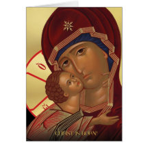 Carte de Noël avec Vierge Marie