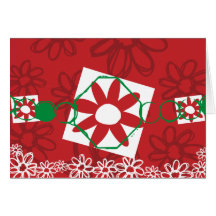 carte de Noël de collier de bijoux de fleur