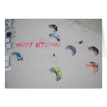Carte de Noël de kitesurf de kiteboard "de Kitesma