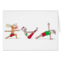 Carte de Noël de yoga