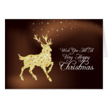 Carte de Noël heureux de renne