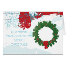Carte de Noël pour la petite-fille
