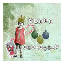 Carte de Noël vintage de Joyeux Noël Cartons D'invitation
