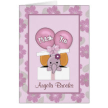 Carte de note de Merci d'orchidée du baby shower C