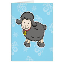 Carte de note de moutons noirs