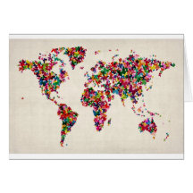 Carte de papillons de la carte du monde